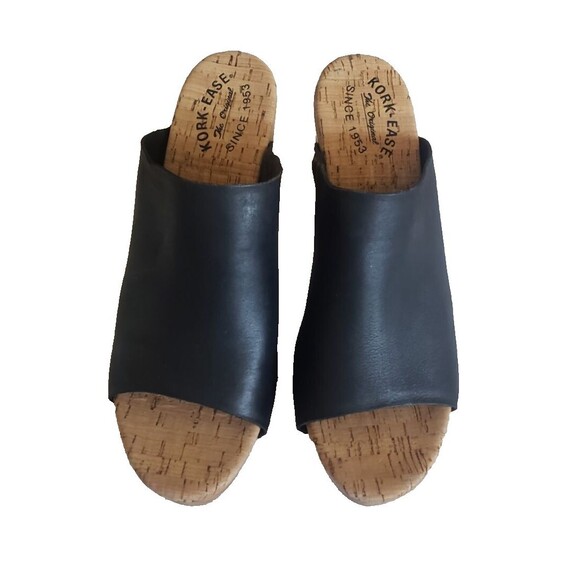 Kork Ease Women's Size 10M Danika Clogs Black Studded Mule Peep Open Toe Sandals - Picture 3 of 11